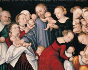 亚当埃尔斯海默 - christ blessing the children lucas the younger cranach
